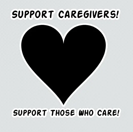 Support Caregivers! 6"x 6" Sticker